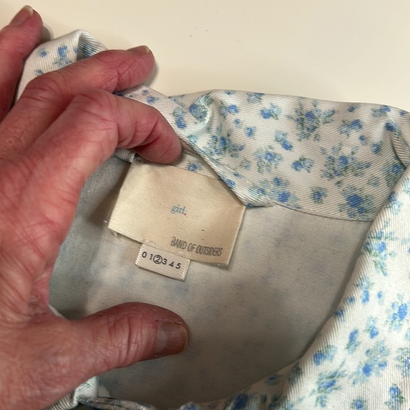 NWT Band of Outsiders Blue Wonder Printed Denim Jacket Size S - Picture 10 of 12